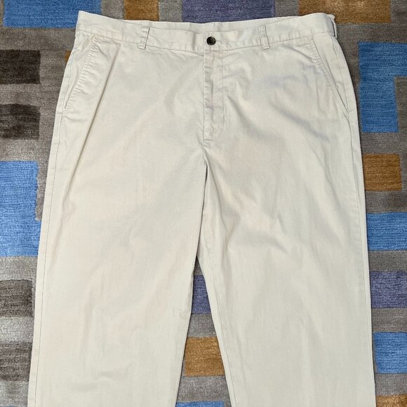 Brooks Brothers 346 Men's Chinos Pants 40x31.5 Flat Front Beige Khaki Cotton - Picture 2 of 10